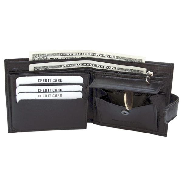 

lederax ld161 genuine leather wallets for men coin purses, Red;black