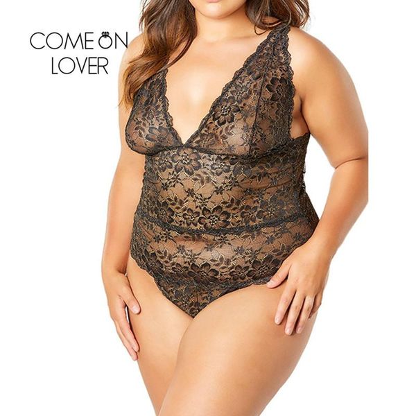 

women's jumpsuits & rompers comeonlover sheer mesh lace bodysuit women sleeveless summer jumpsuit backless slip leotard bodies one piec, Black;white