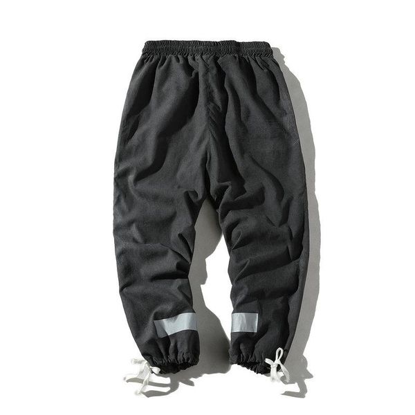 

hip hop mens pencil pants streetwear leisure jogger harem men loose 2021 summer sweatpants male fashion solid color men's, Black