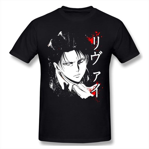 

o neck mens t shirts 100 cotton amp tees band captain levi shirt summer autumn attack on titan, White;black