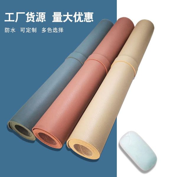 

mouse pads & wrist rests pure color oversized pad non-slip plush pvc leather office computer desk game keyboard table mat