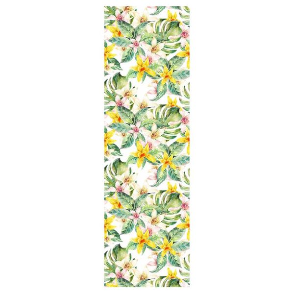 

sheet 3d background tile sticker self-adhesive wallpaper waterproof planting wall decal (yellow, 200x45cm) gift wrap