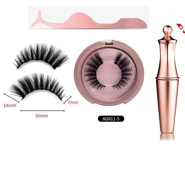 

magnetic liquid eyeliner & false eyelashes tweezer set waterproof long lasting kits1