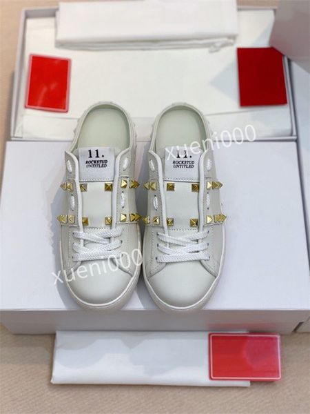 

2021 designer women's luxury red men's and men shoes sneakers fashion valenti low casual flat outdoor driving size35-46, Red;white