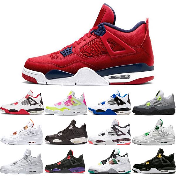 

4s basketball shoes 4 jumpman men university red thunder alternate motorsport toro bravo fiba white cement travis sport sneaker trainers siz