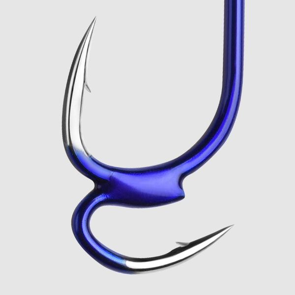 

fishing hooks 10pcs/lot high-carbon steel two strength tip sharp fighting hook with barbed fish gear for sea double a252