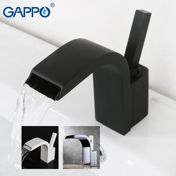 

bathroom sink faucets gappo black basin faucet waterfall mixer brass tap taps torneira