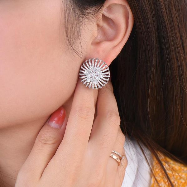 

stud brand trendy jewelry round earring geometric stunning oorbellen brincos bijoux 2021, Golden;silver