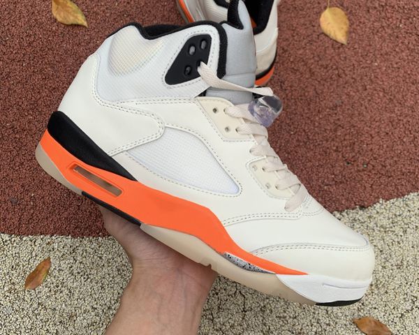 

basketball shoes mens jumpman 5 shattered backboard 5s high white total orange university sail bred shadow oregon twist men women outdoor le, Black