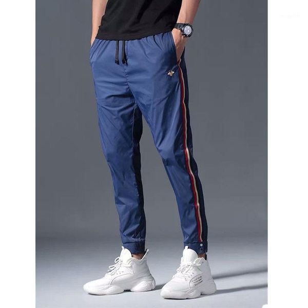 

men's pants large men's 2022 corset bee casual loose trend capris, Black