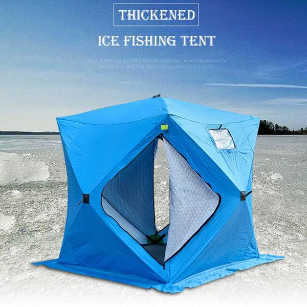 

3-4 person automatic outdoor camping ice fishing tent winter warm travel windproof insulated shelter tents and shelters