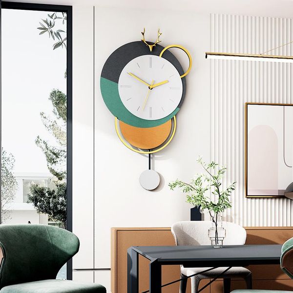 

wall clocks fashion simple clock mute creative home luxury pendulum modern design large wandklok