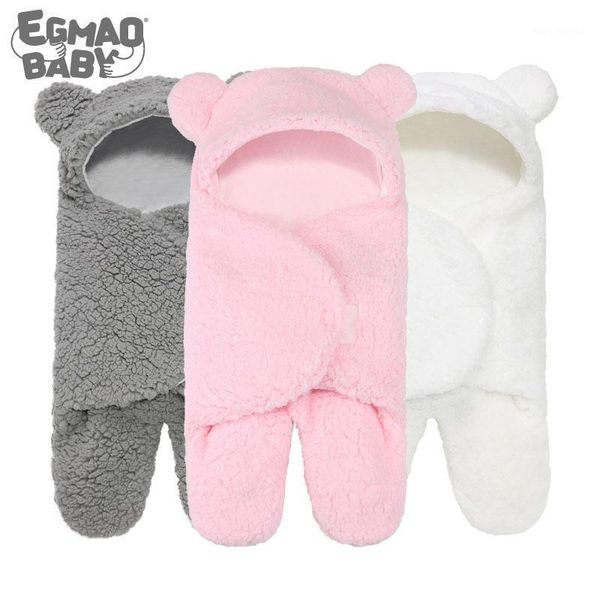 

sleeping bags born wrap swaddle baby cotton plush boys girls cute receiving blanket bag sleep sack (0-6 month)1