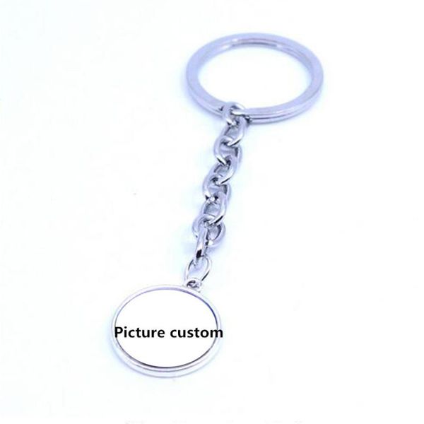 

keychains fashion custom team sport charm keychain glass cabochon jewelry for women men (order a message ), Silver