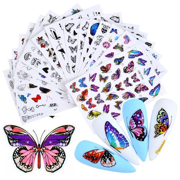 

nail art kits 3d butterfly stickers decals for acrylic decoration