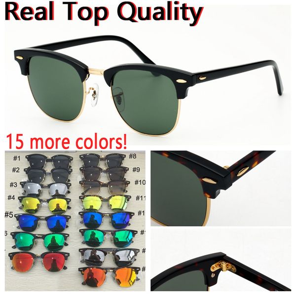 

designer sunglasses mens women sunglasses club sun glass uv protection glass lenses with black or brown leather case, all retailing packages, White;black