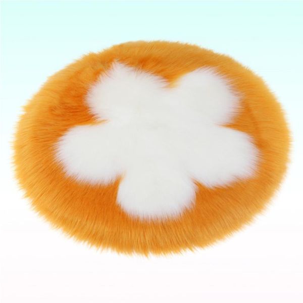 

carpets plum blossom pattern plush round rug color blocking anti-slip area modern floor mat carpet for living room bedroom kids