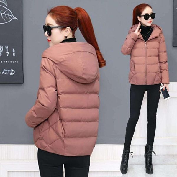 

women's down & parkas 2021 fashion thick coats women cotton jackets 34111-111, Black