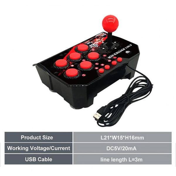 

game controllers & joysticks abs wired joystick plug play 4-in-1 usb fighting stick gamepad controller battery-component for switch ps