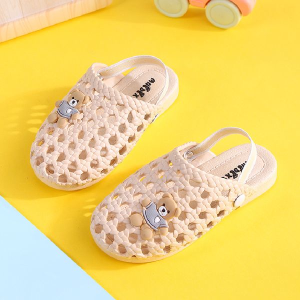 

2021 children summer shoes rome baby girl boys sandals toddler kids beach shoes fashion cute bear hollow girls princess sandals, Black;red