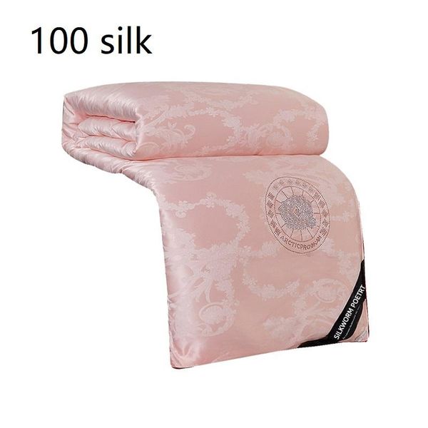 

natural mulberry silk comforter for winter/summer twin queen king full size duvet/blanket/quilt white/pink/beige filler comforters & sets