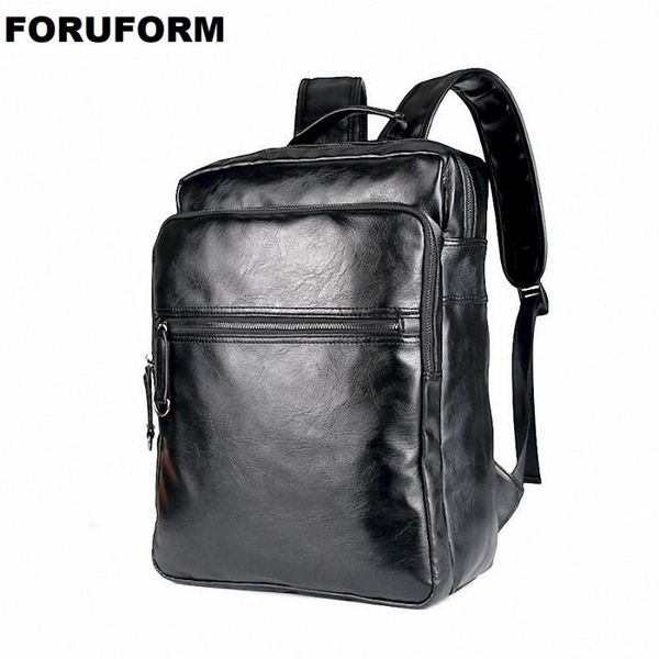 

backpack men leather youth travel rucksack school book bag male lapbusiness bagpack mochila shoulder li2135