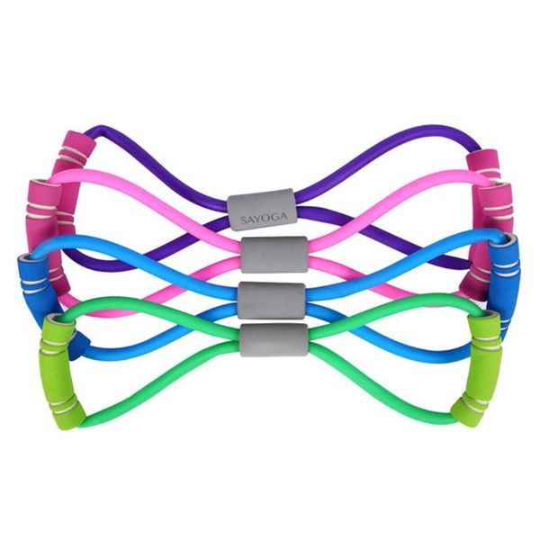 

word yoga rally strap stretch band rope latex rubber arm resistance fitness exercise pilates elastic gym bands