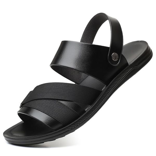 

sandals mazefeng brand summer men hook&loop men's shoes 2021 fashion waterproof casual beach size:39-44 black