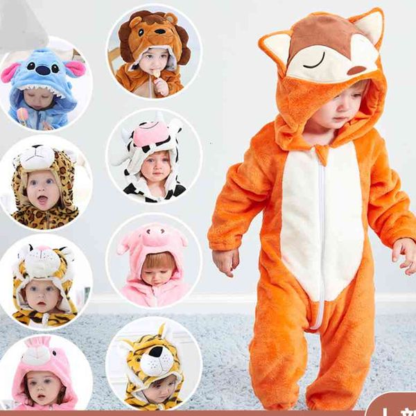 

children's animal onesie crawl suit baby big size crawl suit baby flannel, Blue