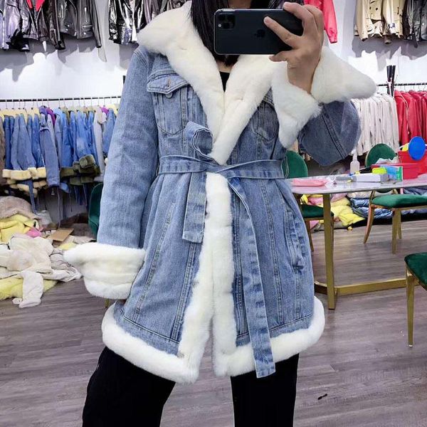 

women's fur & faux natural real rex coat winter women arrival 90% white duck down jacket thick warm clothes female coats, Black