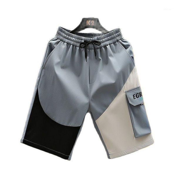 

men's shorts work summer thin breathable capris loose straight casual pants trend versatile fashionable beach a027, White;black