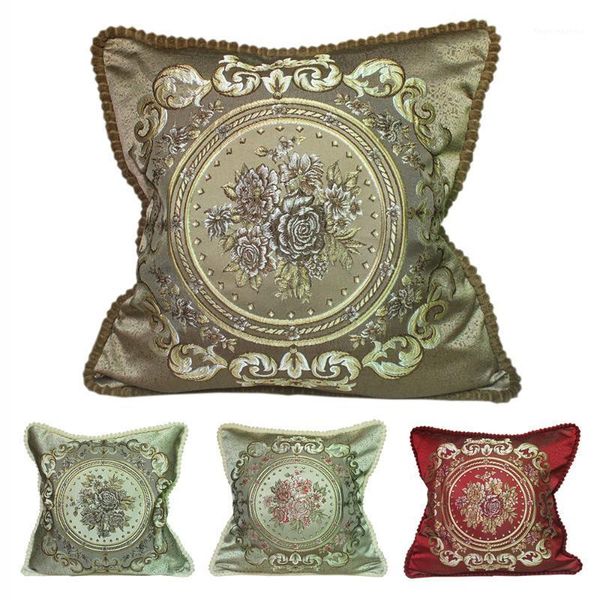 

elegant luxury european style decorative cushion cover retro jacquard floral royal throw pillow home decor gifts1