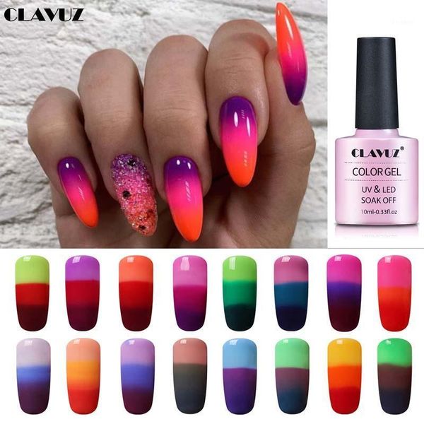 

temperature color change nail gel varnish soak off changing polish thermal design for diy art1, Red;pink