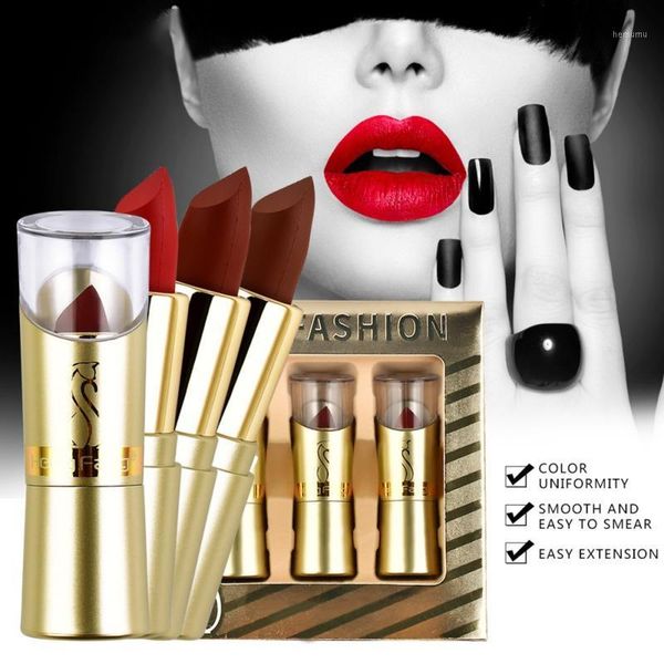 

3pcs lipstick set long-lasting waterproof non-stick cup velvet cosmetic q11