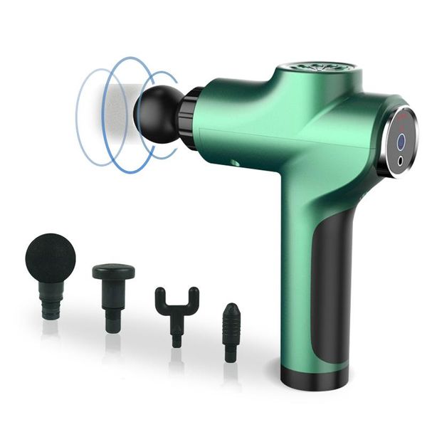 

massage gun green muscle massager usb charging vibrating for muscles mg47002