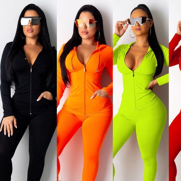 

fashion two piece set jogging womens tracksuits femme zipper pants suit sportwear tracksuit women winter outfits plus size matching, Gray
