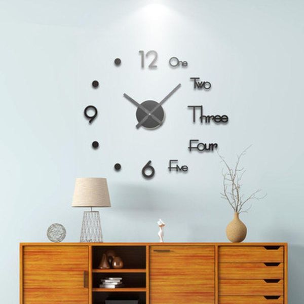 

wall clocks special offer acrylic mirror clock european quartz watch still life living room artist home decoration diy sticker
