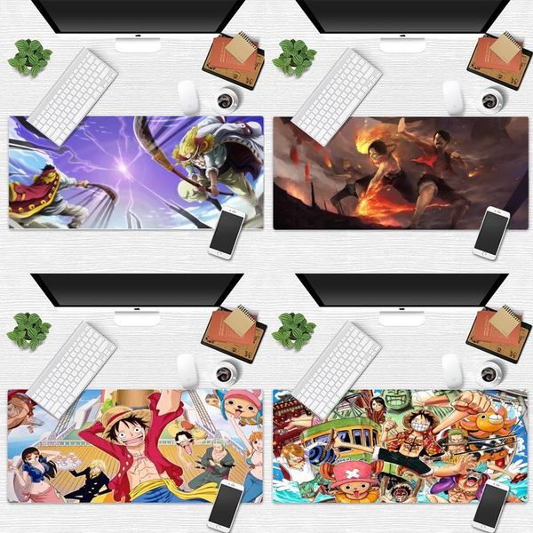 

mouse pads & wrist rests one piece lufft zoro ace customized mousepads anime desk table protect game office work mat pad non-slip lapcus