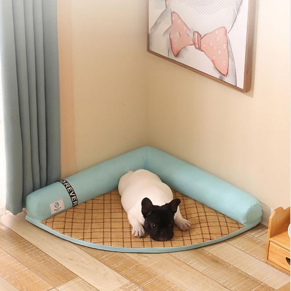 

kennels & pens pet nest mat rattan cooling blanket dog hand woven sofa kennel with zipper washable cat and summer