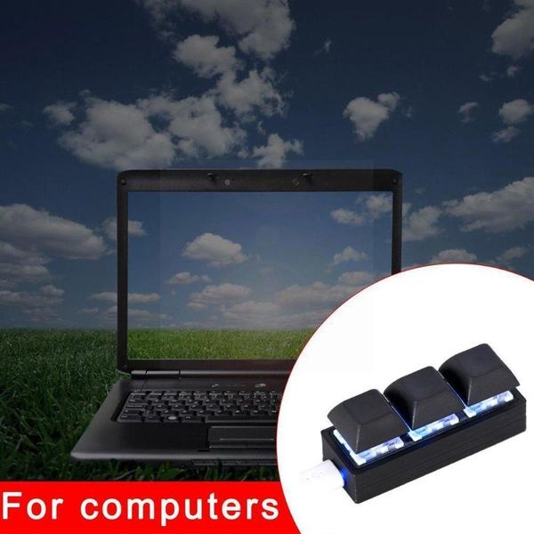 

keyboard mouse combos usb wired 3-key mini hid drive macro memory keys shortcut custom with password one-key function s1a9