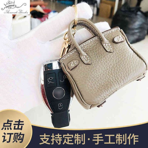 

2021 mini bag pendant mobile phone accessories key chain ring fashion, Silver