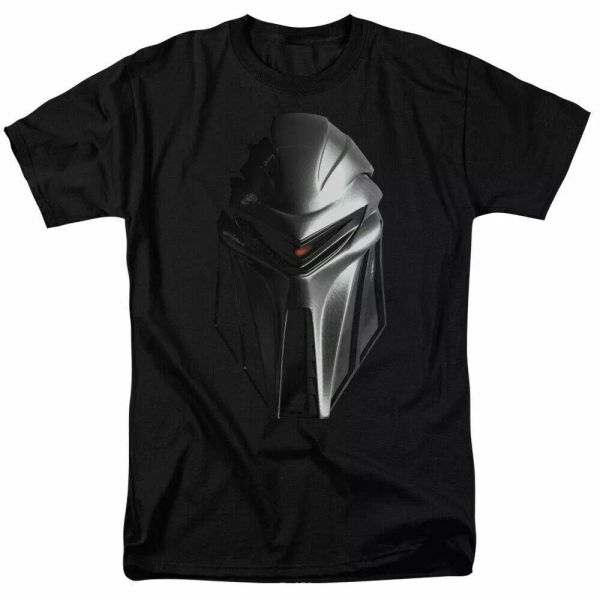 

battlestar galactica cylon head t shirt licensed sci-fi tv show tee new black, White;black