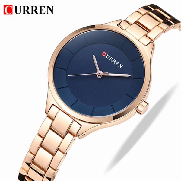 

wristwatches curren fashion creative women watches dress ladies bracelet watch female clock full steel wristwatch gifts, Slivery;brown