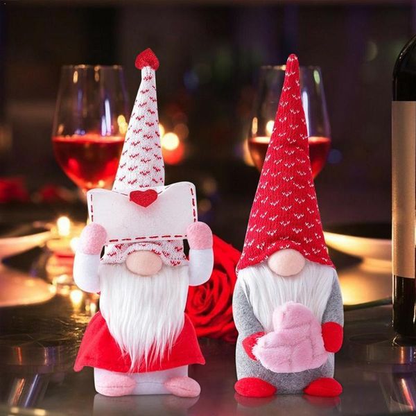 

decorative objects & figurines valentine's day faceless doll gnome love heart envelope toy holiday decorations kid home lover plush gif