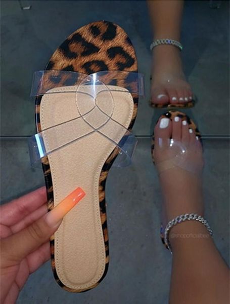 

summer women slippers flat heel transparent upper cross-tie open toe simple fashion slides outdoor beach sandals ladies shoes, Black