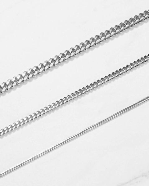 

chains cuban link chain - 5mm, Silver