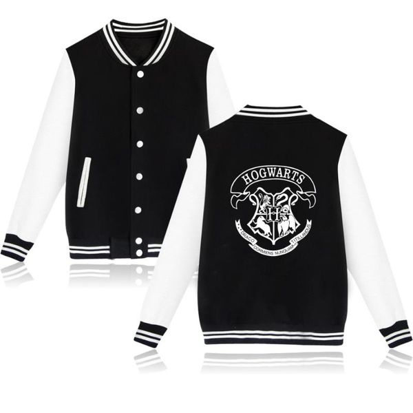 

men's jackets hogwarts baseball jacket men/women uniform coat winter fashion hoodies sweatshirt warm hip hop college women clothes, Black;brown