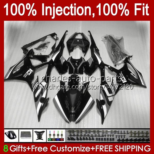 Molde de injeção de 100% para BMW S-1000RR S1000-RR S1000-RR S1000RR 2019-2021 Black White Bodywork 21no.112 S1000 S-1000 Body S 1000 RR 2019 2020 2021 S1000RR 19 20 21 21 Fairing