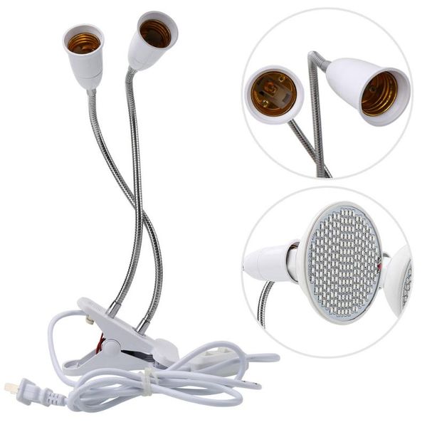 

grow light full spectrum e27 flexible metal hose indoor plant lamp clip-on growing lights for seedlings flowers growth