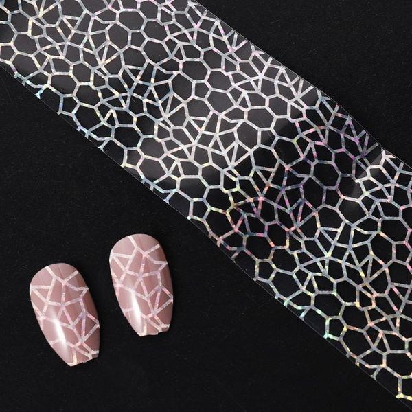 

stickers & decals 100x4cm cobweb foils transfer polish latest glitter nail art full tips wraps diy adhesive craft sticker manicure, Black